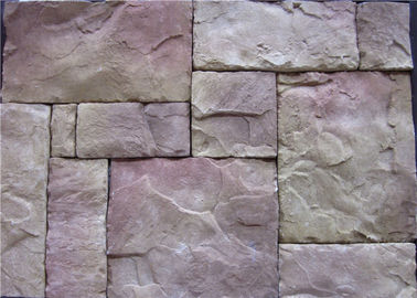 Mehrfaches Farbrechteck-künstlicher Wand-Stein mit heller Beschaffenheit