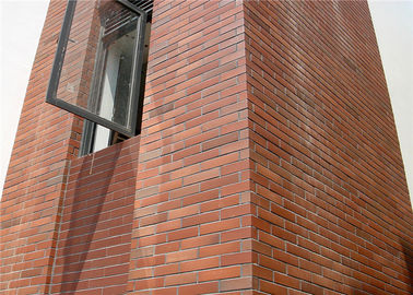 Solid exterior veneer brick wall wear resistance for house building design